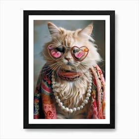 Cat In Sunglasses 9 Art Print