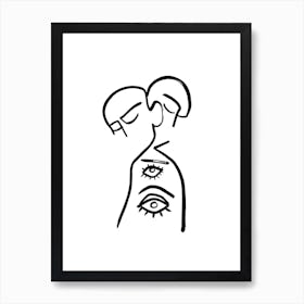 Eye Want You Line Art Print