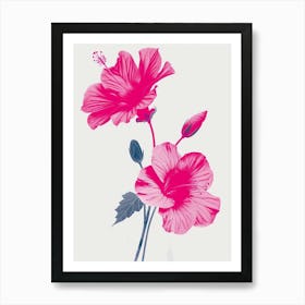 Hot Pink Hibiscus 1 Art Print