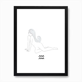 Aquarius Line Art Print