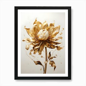 Golden Flower Art Print