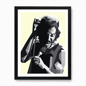Bruce Springsteen American Rock Black Poster Art Print