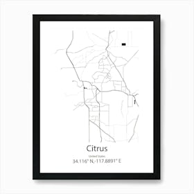 Citrus Springs,United States Minimalist Map Art Print