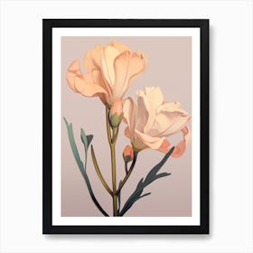 Floral Illustration Freesia 1 Art Print