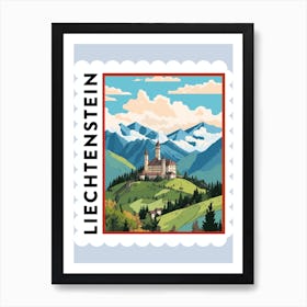 Liechtenstein Travel Stamp Poster Art Print