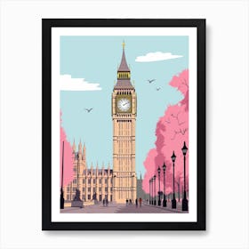 England Travel Illustration Art Print