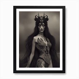 Raven Warrior Queen Of The Dark Realm Art Print