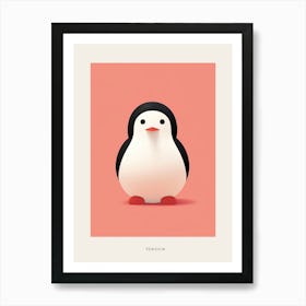 Minimalist Penguin Bird Poster Art Print