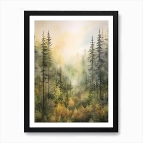 Autumn Forest Landscape Olympic National Forest 2 Art Print