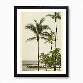 Anjuna Beach 2 Goa India Vintage Art Print