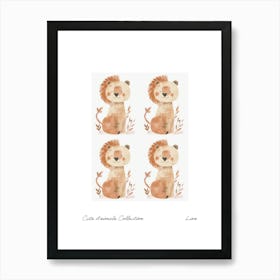 Cute Animals Collection Lion 2 Art Print