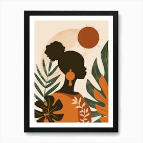 African Woman Silhouette 7 Art Print