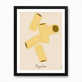 Italian Pasta Rigatoni Art Print