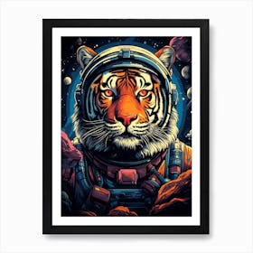 Tiger In Space 3 Art Print