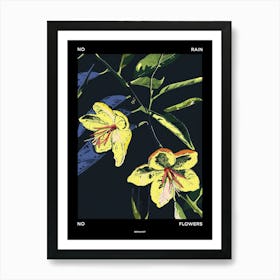 No Rain No Flowers Poster Bergamot 3 Art Print