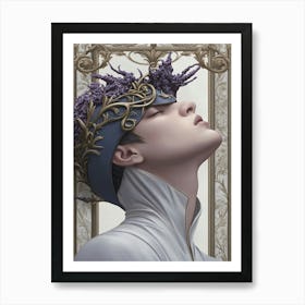 Young Man In A Purple Crown Art Print