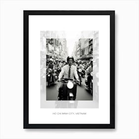 Poster Of Ho Chi Minh City, Vietnam, Black And White Old Photo 2 Art Print