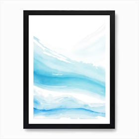 Blue Ocean Wave Watercolor Vertical Composition 31 Art Print