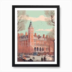 London England Travel Illustration 3 Art Print