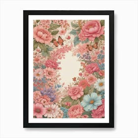 Floral Frame 2 Art Print