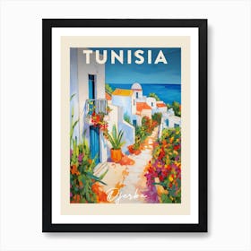 Djerba Tunisia 3 Fauvist Painting  Travel Poster Art Print