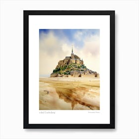 Mont Saint Michel 2 Watercolour Travel Poster Art Print