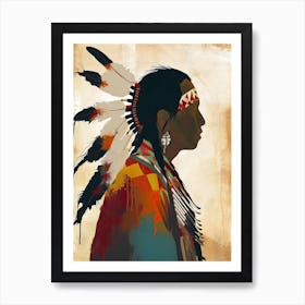 Cayuga Calm; A Minimalist Study ! Native American Art Art Print