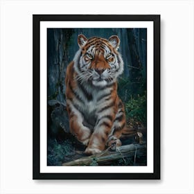Tiger In The Woods Art Print