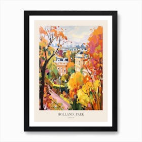 Autumn City Park Painting Holland Park London 3 Poster Art Print