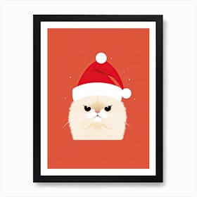 Santa Cat 9 Art Print