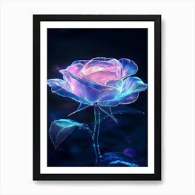 Rose In The Dark 3 Art Print