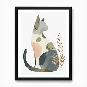 Thai Cat Clipart Illustration 2 Art Print