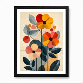 Abstract Flowers 27 Art Print