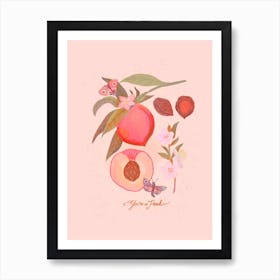 Peach Botanical Art Print