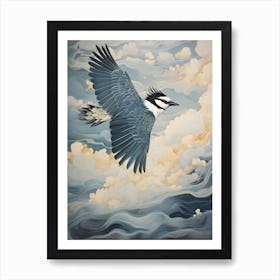 Blue Jay 4 Gold Detail Painting Art Print