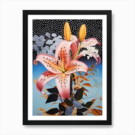 Surreal Florals Lily 1 Flower Painting Art Print