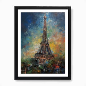 Eiffel Tower Paris France Monet Style 23 Art Print