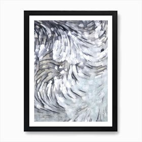 Abstract Silver Wave Art Print