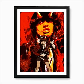 angus young ac dc band music 1 Art Print