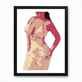 Abstract Geometric Sexy Woman (7) Art Print