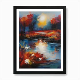 Sunset By The River 1 Art Print