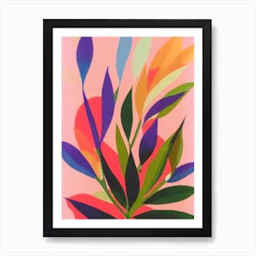 Bottlebrush Plant Colourful Illustration Art Print