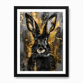 Gold Rabbit Art Print