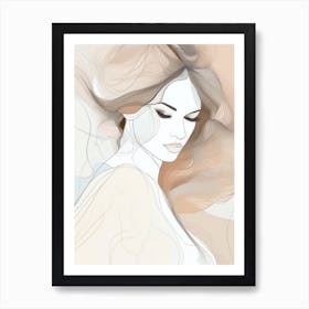 Woman With Long Hair 2 Art Print