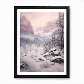 Dreamy Winter Painting Rocky Mountain National Park United States 1 Art Print