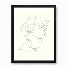 Single Line Drawing Monoline Hand Drawing Aesthetic Illustration 1 Art Print