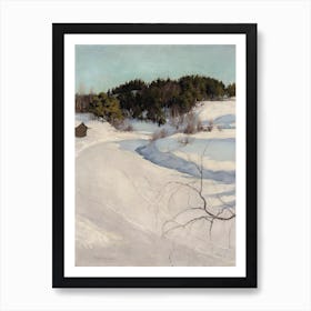 Winter Landscape, Myllykylä (1896), Pekka Halonen Art Print