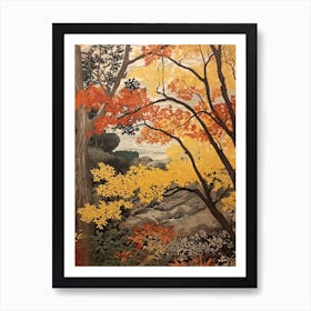 Ash 1 Vintage Autumn Tree Print  Art Print