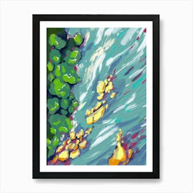 Rocks by the sea Art Print