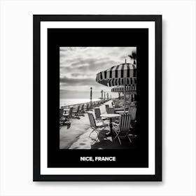 Poster Of Nice, France, Mediterranean Black And White Photography Analogue 5 Art Print